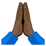 🙏🏿 Emoji Manos En Oración: Tono De Piel Oscuro en Facebook 2.0.
