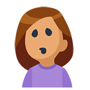 Emoji 🙎🏽 Persona Imbronciata: Carnagione Olivastra su Facebook 2.0.