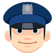 👮🏻 Emoji Polizist(in): helle Hautfarbe Facebook 2.0.