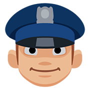 Emoji 👮🏼 Agente Di Polizia: Carnagione Abbastanza Chiara su Facebook 2.0.