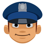 Emoji 👮🏽 Agente Di Polizia: Carnagione Olivastra su Facebook 2.0.