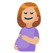🤰🏼 Emoji schwangere Frau: mittelhelle Hautfarbe Facebook 2.0.