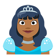 👸🏾 Emoji Princesa: Pele Morena Escura na Facebook 2.0.