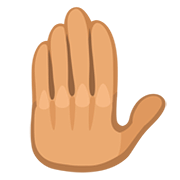 🤚🏽 Emoji Dorso Da Mão Levantado: Pele Morena na Facebook 2.0.