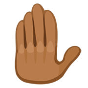 🤚🏾 Emoji Dorso Da Mão Levantado: Pele Morena Escura na Facebook 2.0.