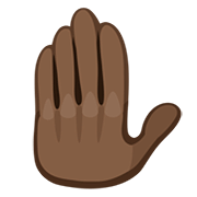 🤚🏿 Emoji Dorso Da Mão Levantado: Pele Escura na Facebook 2.0.