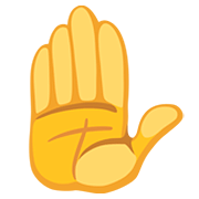 ✋ Emoji erhobene Hand Facebook 2.0.