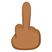 Emoji 🖕🏾 Dito Medio: Carnagione Abbastanza Scura su Facebook 2.0.