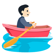 🚣🏻 Emoji Person im Ruderboot: helle Hautfarbe Facebook 2.0.