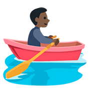 Emoji 🚣🏿 Persona In Barca A Remi: Carnagione Scura su Facebook 2.0.