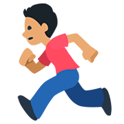 Emoji 🏃🏽 Persona Che Corre: Carnagione Olivastra su Facebook 2.0.