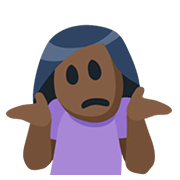 Emoji 🤷🏿 Persona Che Scrolla Le Spalle: Carnagione Scura su Facebook 2.0.