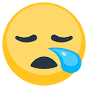 Emoji 😪 Faccina Assonnata su Facebook 2.0.