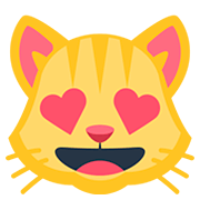 😻 Emoji Rosto De Gato Sorridente Com Olhos De Coração na Facebook 2.0.