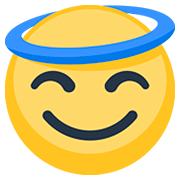 😇 Emoji lächelndes Gesicht mit Heiligenschein Facebook 2.0.