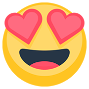 Emoji 😍 Faccina Con Sorriso E Occhi A Cuore su Facebook 2.0.