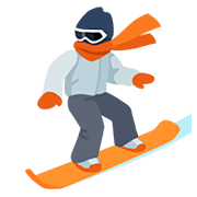 🏂🏽 Emoji Practicante De Snowboard: Tono De Piel Medio en Facebook 2.0.