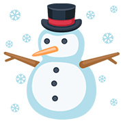 ☃️ Emoji Muñeco De Nieve Con Nieve en Facebook 2.0.