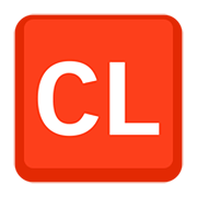 🆑 Emoji Großbuchstaben CL in rotem Quadrat Facebook 2.0.
