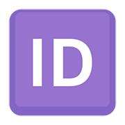 🆔 Emoji Großbuchstaben ID in lila Quadrat Facebook 2.0.