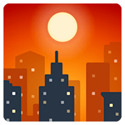 🌇 Emoji Sonnenuntergang in der Stadt Facebook 2.0.