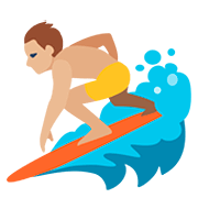 Emoji 🏄🏼 Persona Che Fa Surf: Carnagione Abbastanza Chiara su Facebook 2.0.