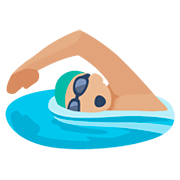 🏊🏼 Emoji Persona Nadando: Tono De Piel Claro Medio en Facebook 2.0.