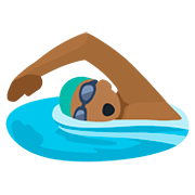 Emoji 🏊🏾 Persona Che Nuota: Carnagione Abbastanza Scura su Facebook 2.0.
