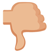 👎🏼 Emoji Daumen runter: mittelhelle Hautfarbe Facebook 2.0.