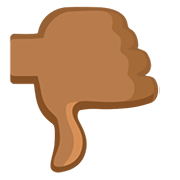 👎🏾 Emoji Daumen runter: mitteldunkle Hautfarbe Facebook 2.0.