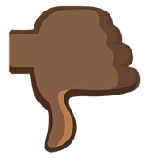 Emoji 👎🏿 Pollice Verso: Carnagione Scura su Facebook 2.0.