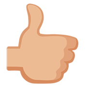 👍🏼 Emoji Daumen hoch: mittelhelle Hautfarbe Facebook 2.0.