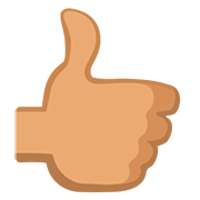 Emoji 👍🏽 Pollice In Su: Carnagione Olivastra su Facebook 2.0.