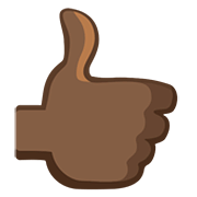 👍🏿 Emoji Daumen hoch: dunkle Hautfarbe Facebook 2.0.
