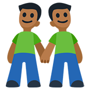 👬🏾 Emoji händchenhaltende Männer: mitteldunkle Hautfarbe Facebook 2.0.
