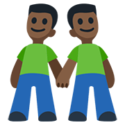 👬🏿 Emoji Dois Homens De Mãos Dadas: Pele Escura na Facebook 2.0.