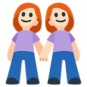👭🏻 Emoji händchenhaltende Frauen: helle Hautfarbe Facebook 2.0.