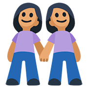Emoji 👭🏽 Due Donne Che Si Tengono Per Mano: Carnagione Olivastra su Facebook 2.0.