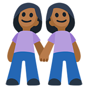 👭🏾 Emoji händchenhaltende Frauen: mitteldunkle Hautfarbe Facebook 2.0.