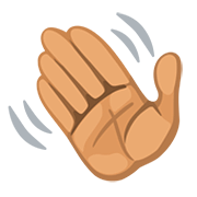 👋🏽 Emoji winkende Hand: mittlere Hautfarbe Facebook 2.0.