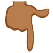 Emoji 👇🏾 Indice Abbassato: Carnagione Abbastanza Scura su Facebook 2.0.