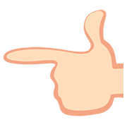 Emoji 👈🏻 Indice Verso Sinistra: Carnagione Chiara su Facebook 2.0.