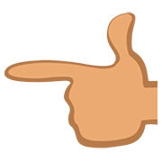 👈🏽 Emoji Dorso Da Mão Com Dedo Indicador Apontando Para A Esquerda: Pele Morena na Facebook 2.0.