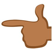 👈🏾 Emoji nach links weisender Zeigefinger: mitteldunkle Hautfarbe Facebook 2.0.