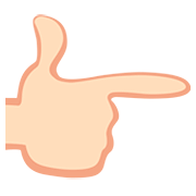 👉🏻 Emoji Dorso De Mano Con índice A La Derecha: Tono De Piel Claro en Facebook 2.0.