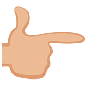 Emoji 👉🏼 Indice Verso Destra: Carnagione Abbastanza Chiara su Facebook 2.0.