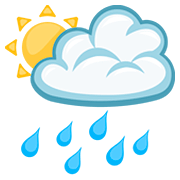 Emoji 🌦️ Sole Coperto E Pioggia su Facebook 2.0.
