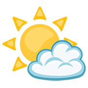 🌤️ Emoji Sol Detrás De Una Nube Pequeña en Facebook 2.0.
