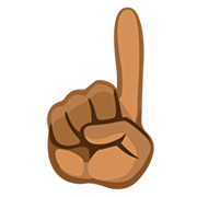 ☝🏾 Emoji Dedo índice Hacia Arriba: Tono De Piel Oscuro Medio en Facebook 2.0.