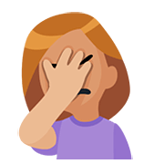🤦🏼‍♀️ Emoji sich an den Kopf fassende Frau: mittelhelle Hautfarbe Facebook 2.0.